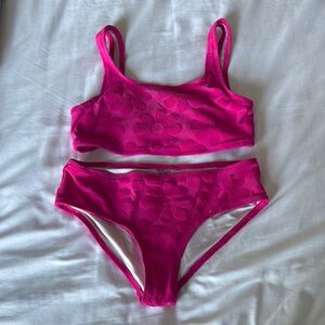 Old Navy Girls Pink Floral Bikini Set